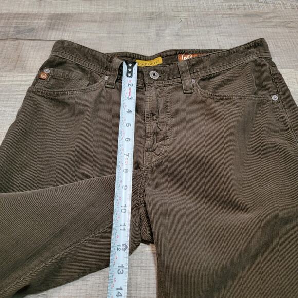 AG Adriano Goldschmied Mens Protege Corduroy Pants Size 31x31 Olive Green Jeans - Picture 7 of 9
